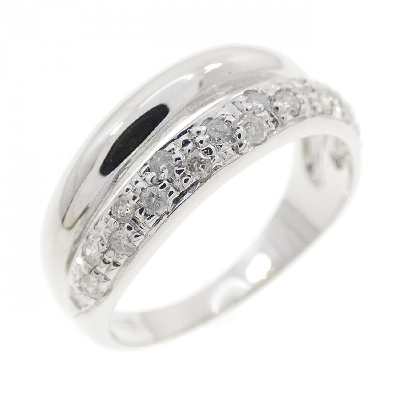 K14WG ダイヤモンド リング 0.16CT