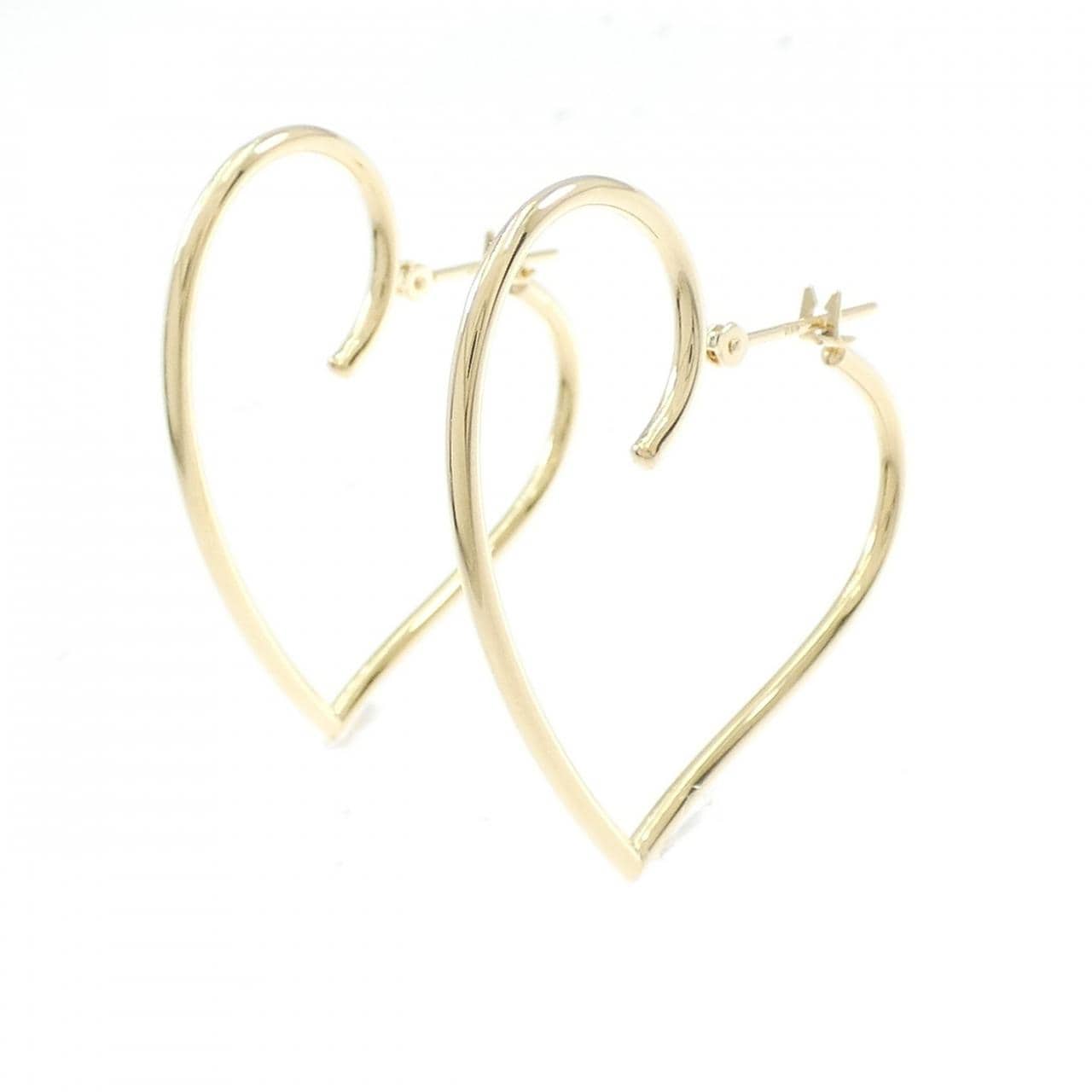 K18YG ハート ピアス