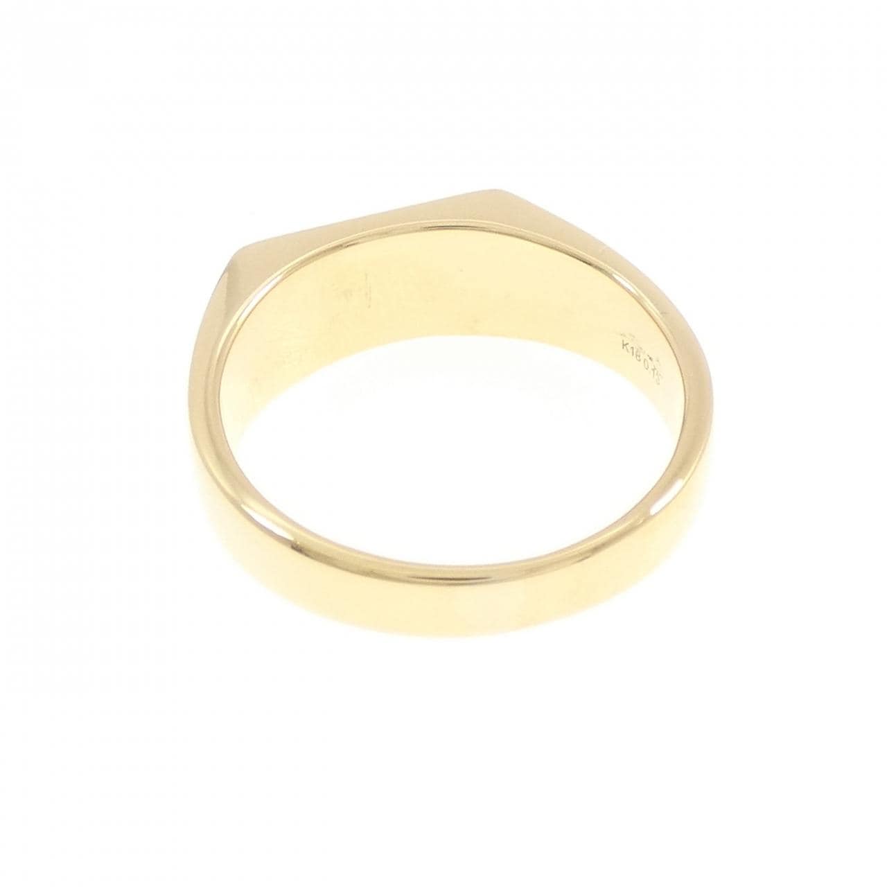 K18YG イニシャルM ダイヤモンド リング 0.13CT