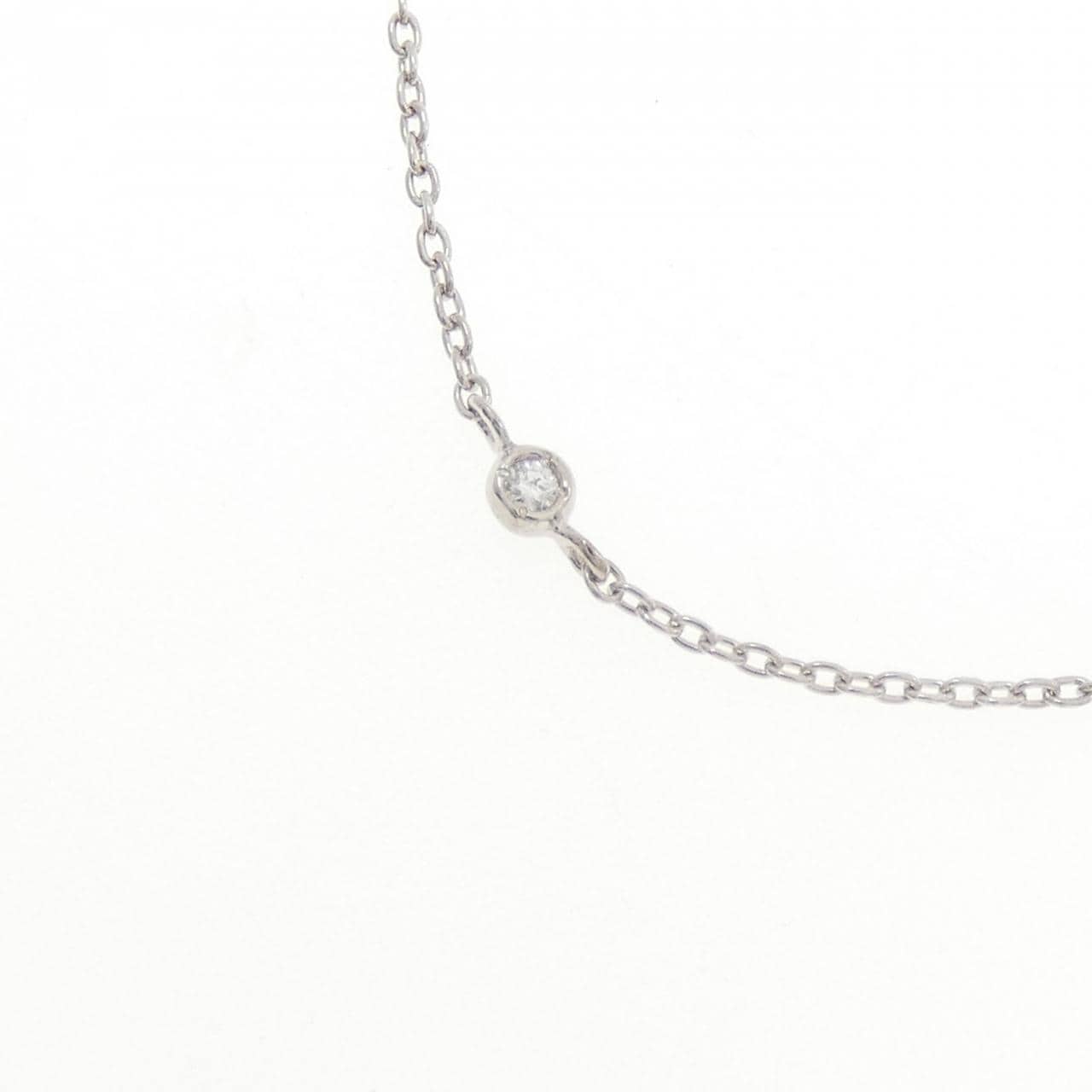 K18WG ダイヤモンド ネックレス 0.10CT