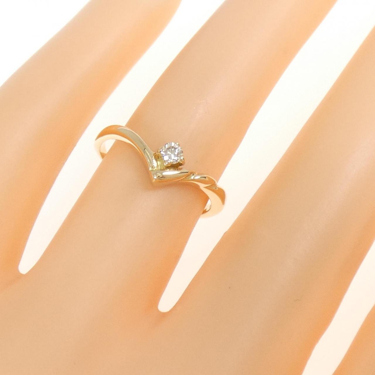 K18YG ダイヤモンド リング 0.07CT