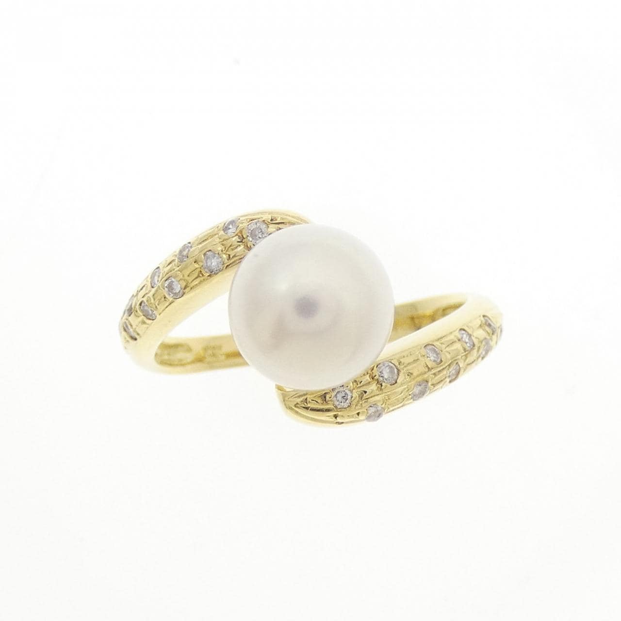 K18YG Akoya pearl ring 7.3mm