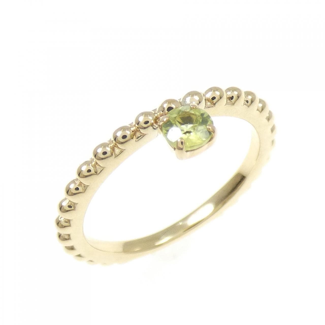 K10YG ペリドット ピンキー リング