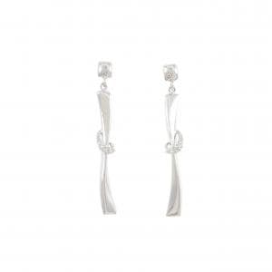 K18WG ダイヤモンド ピアス 0.06CT