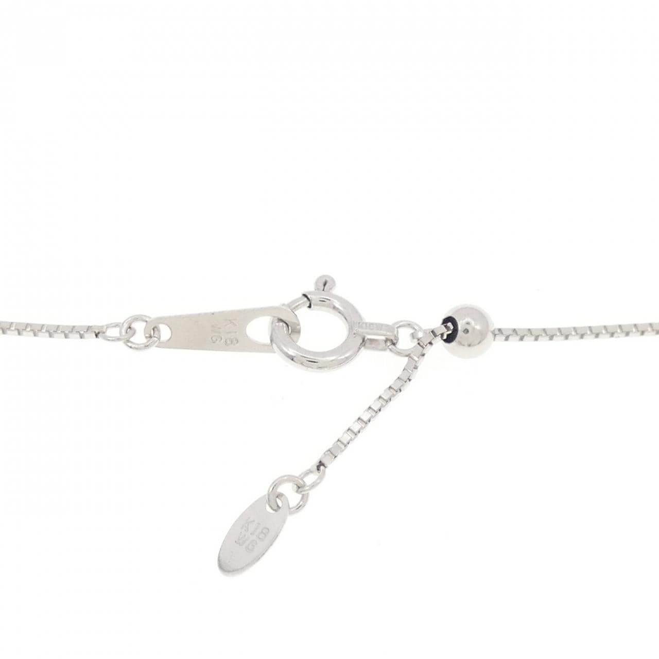 K18WG クロス ダイヤモンド ネックレス 0.15CT