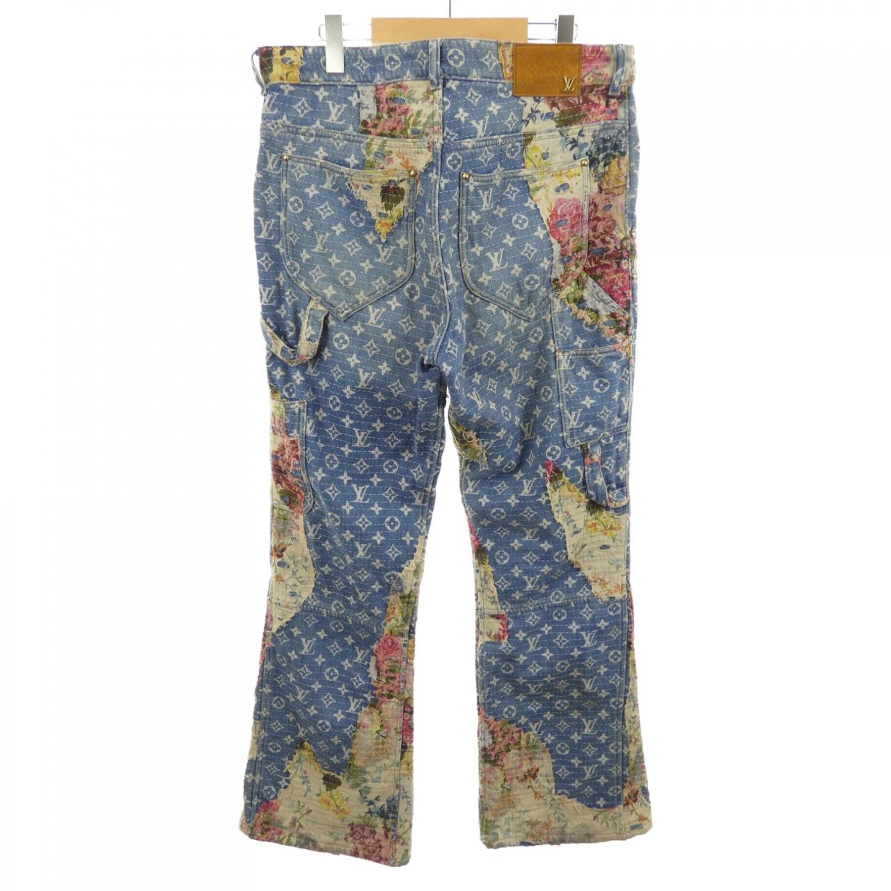 ルイヴィトン LOUIS VUITTON デストロイドカーペンターベルボトムデニム HND90WJF0 ジーンズ