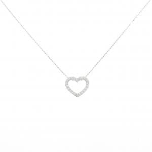 K18WG ハート ダイヤモンド ネックレス 0.30CT