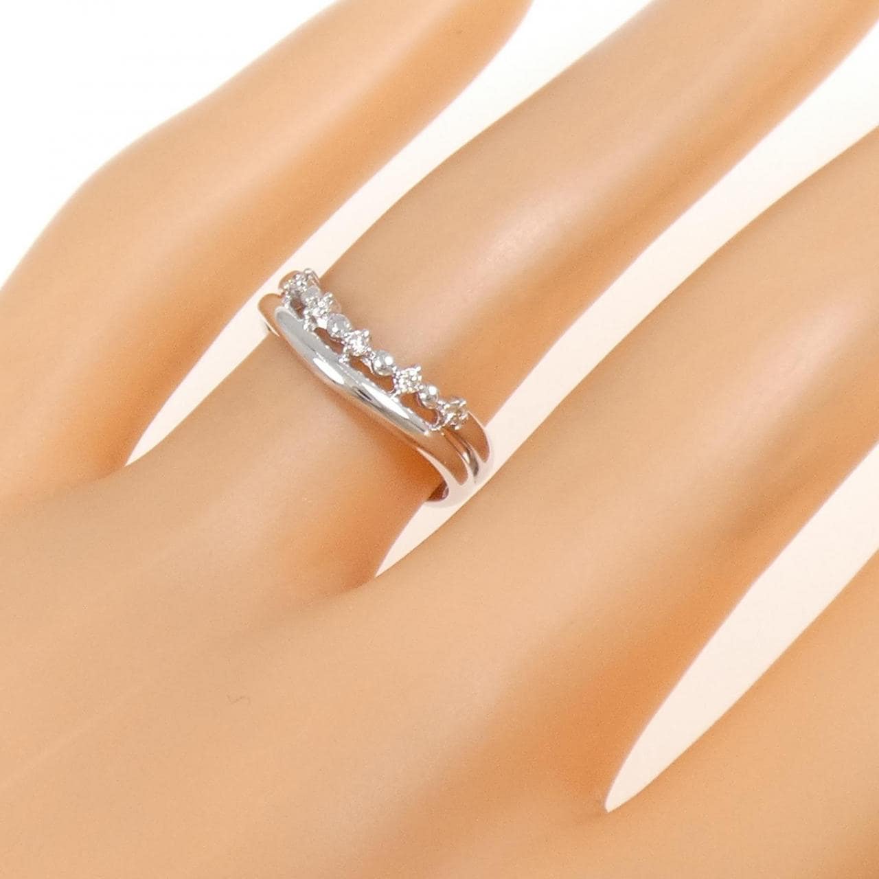 K10WG ダイヤモンド リング 0.05CT