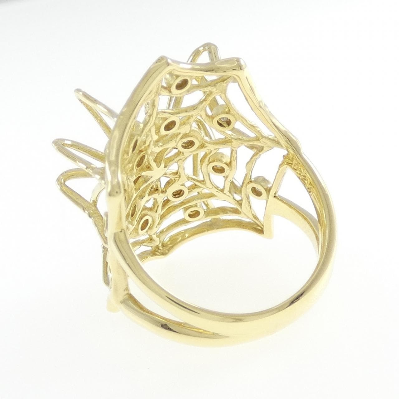 K18YG スパイダー ダイヤモンド リング 0.24CT