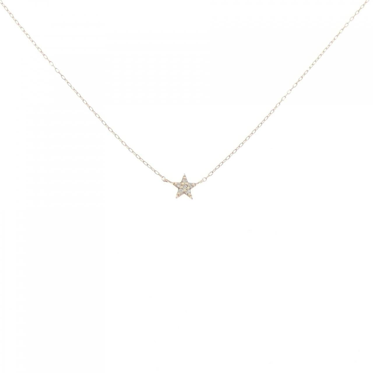 K10YG スター ダイヤモンド ネックレス 0.03CT