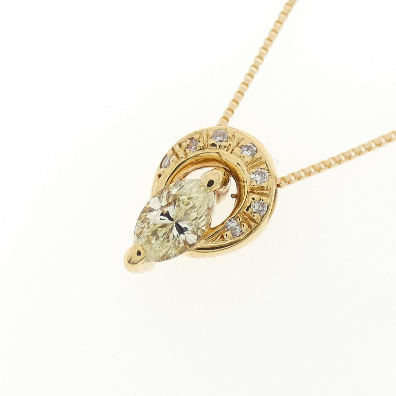 K18YG ダイヤモンド ネックレス 0.34CT