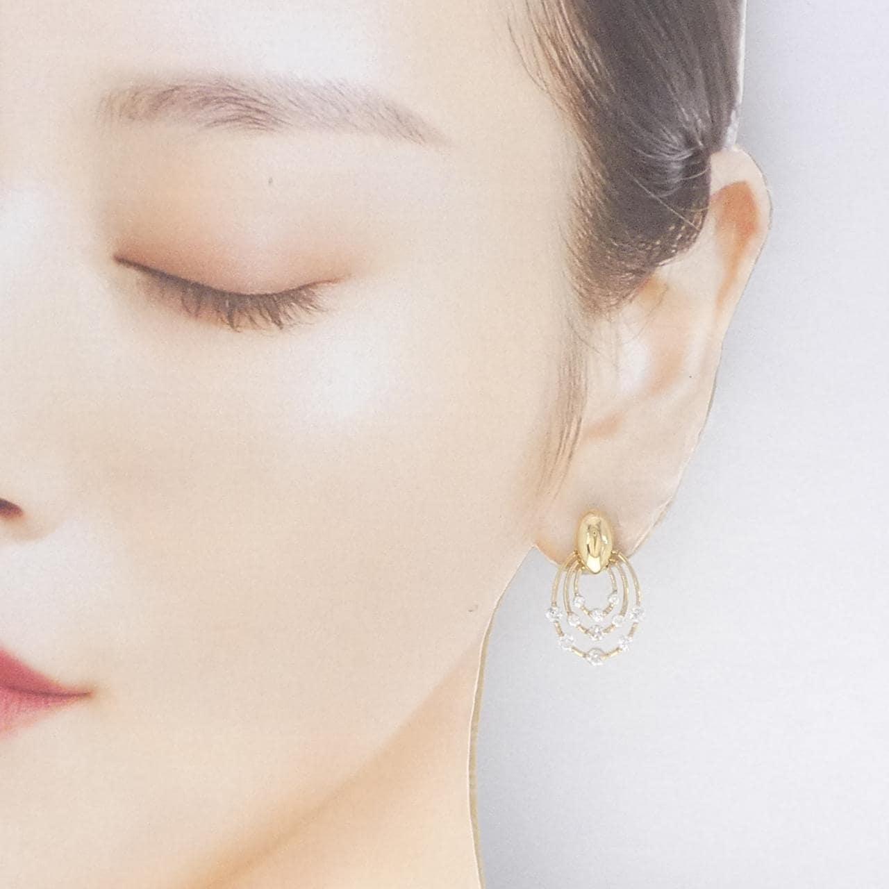 K18YG ダイヤモンド ピアス 1.00CT