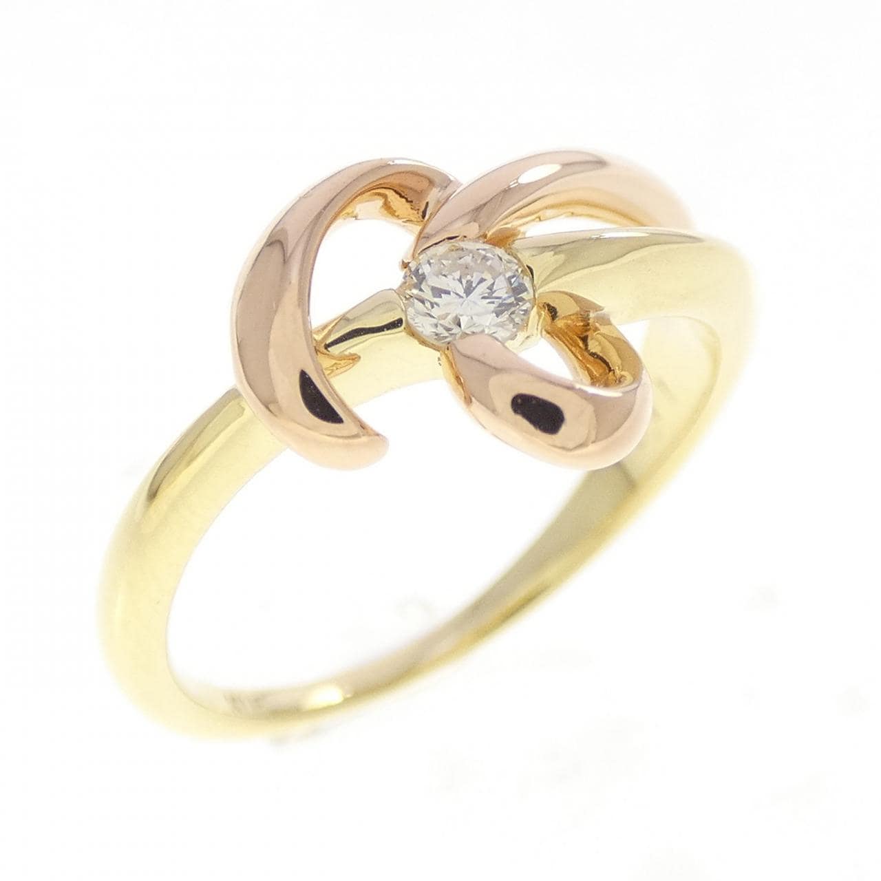 K18YG/K18PG ダイヤモンド リング 0.11CT