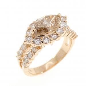 K18PG ダイヤモンド リング 1.138CT