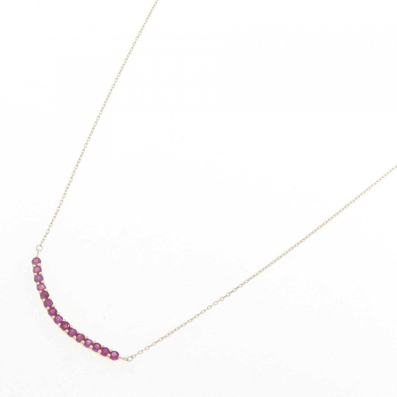 K18YG ルビー ネックレス 0.35CT