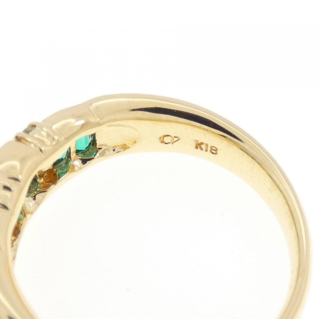 クレサンベール 合成エメラルド リング 0.54CT