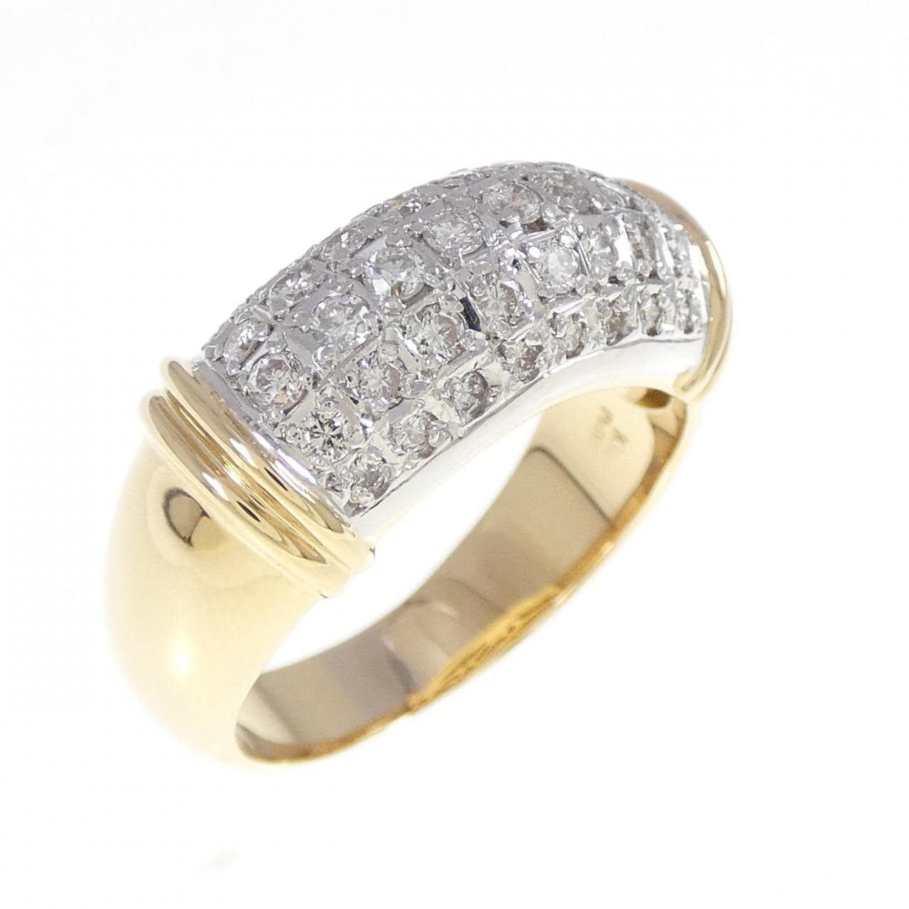 K18YG/PT900 ダイヤモンド リング 0.70CT