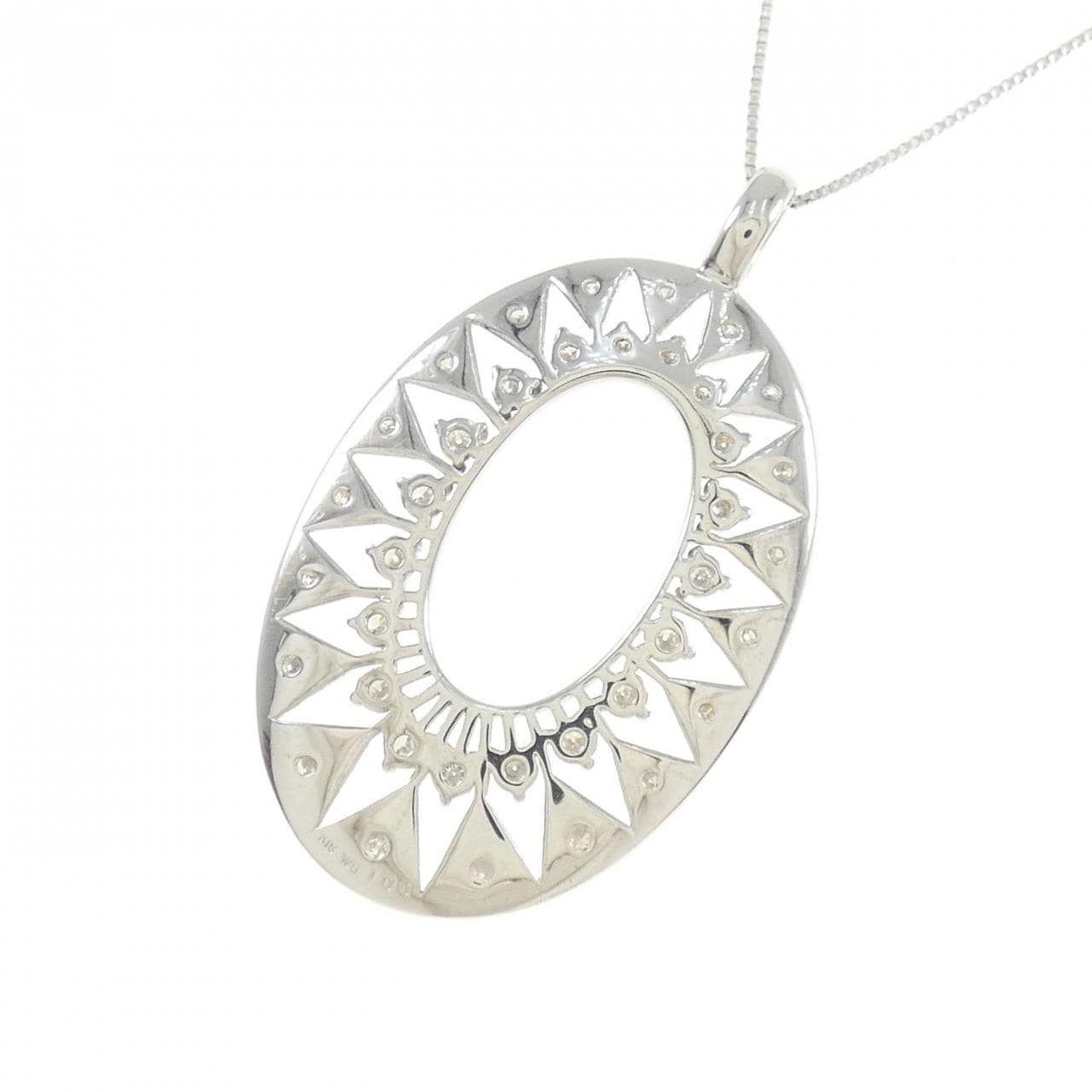 K18WG ダイヤモンド ネックレス 1.00CT