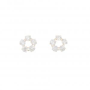 [BRAND NEW] K18YG Cubic Zirconia Earrings