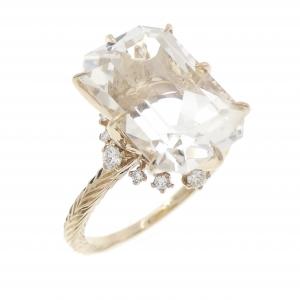 K18WG ホワイトトパーズ リング 6.88CT