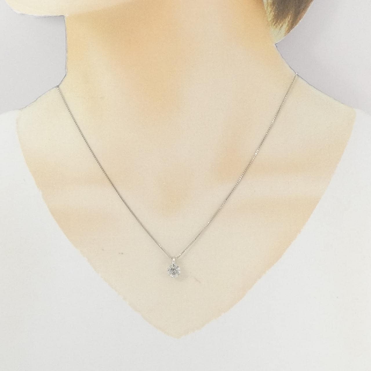 PT900/PT850 ソリティア ダイヤモンド ネックレス 1.003CT