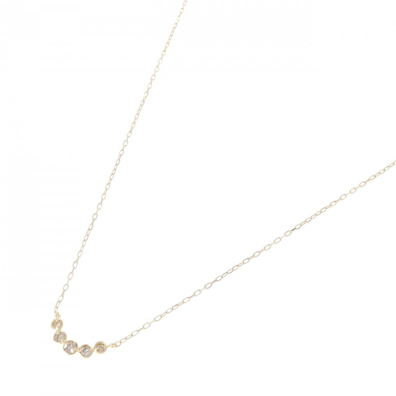K18YG ダイヤモンド ネックレス 0.14CT