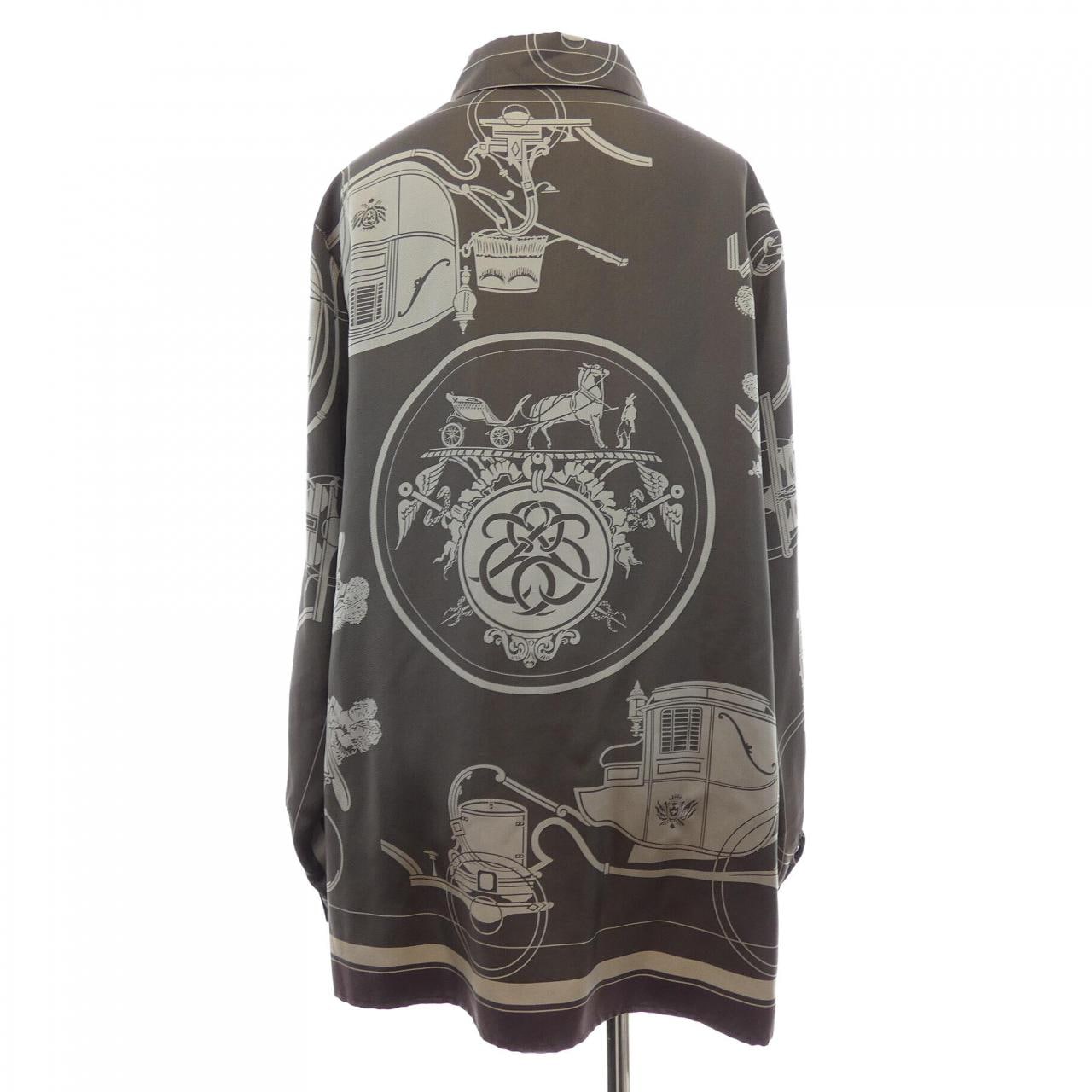 【ヴィンテージ】エルメス HERMES EX-LIBRIS ツイルレーヌ. シャツ