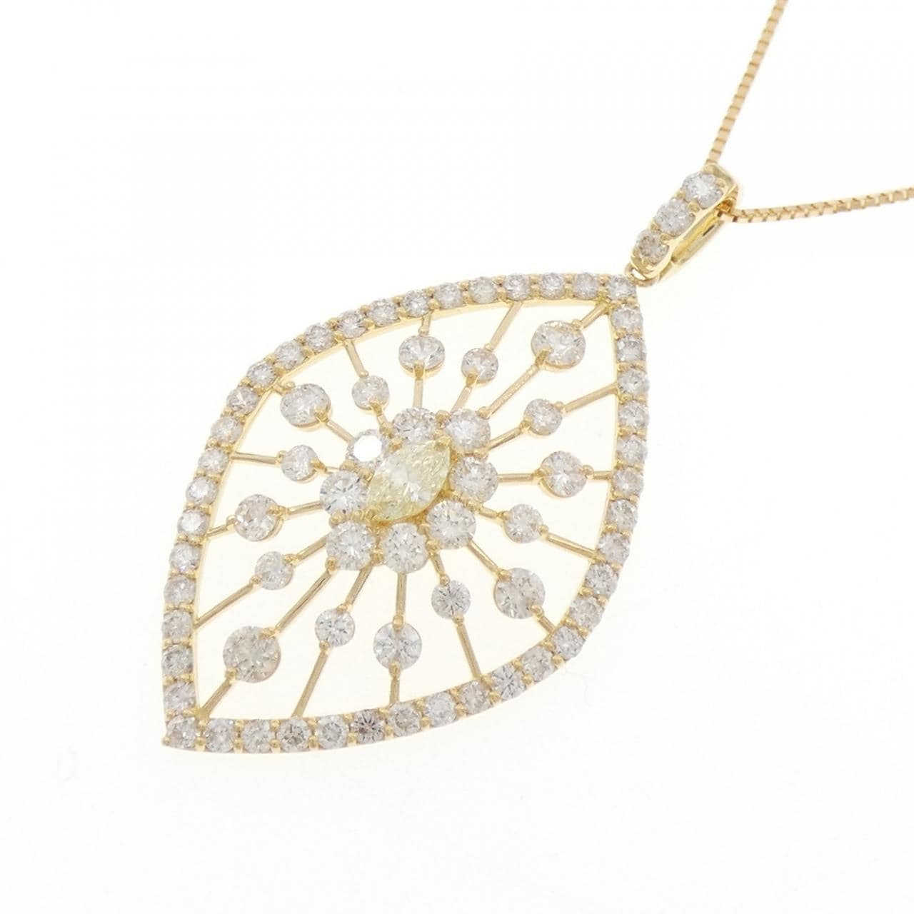 K18YG ダイヤモンド ネックレス 0.18CT