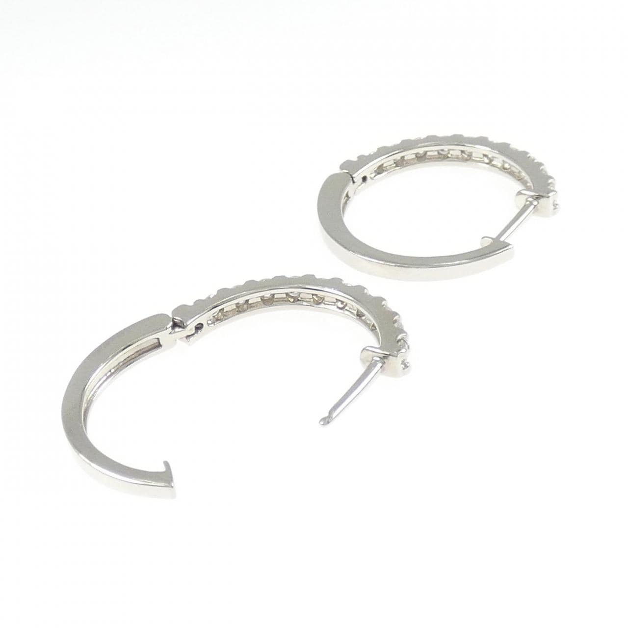 PT900 ダイヤモンド フープ ピアス 1.00CT