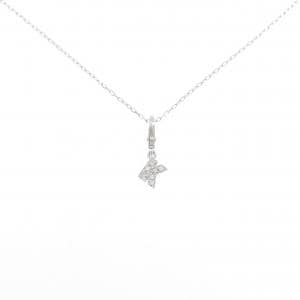 K18WG イニシャルK ダイヤモンド ネックレス 0.06CT
