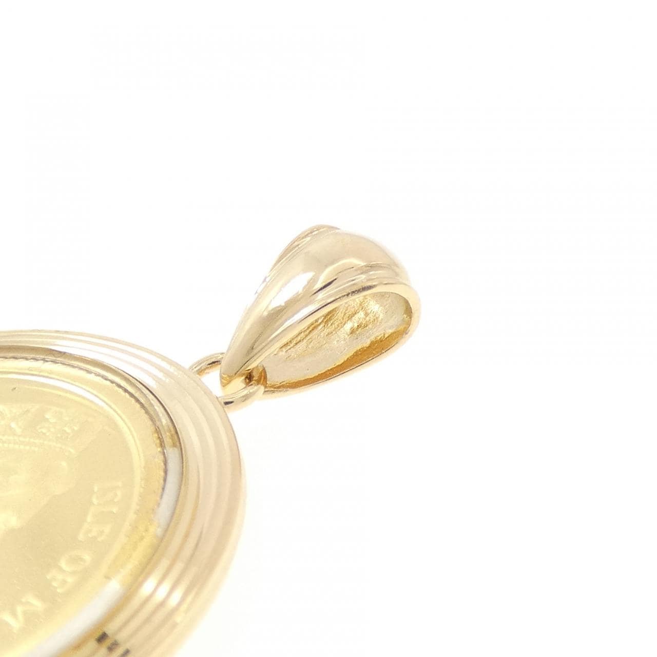 K18YG(枠) コイン ペンダント