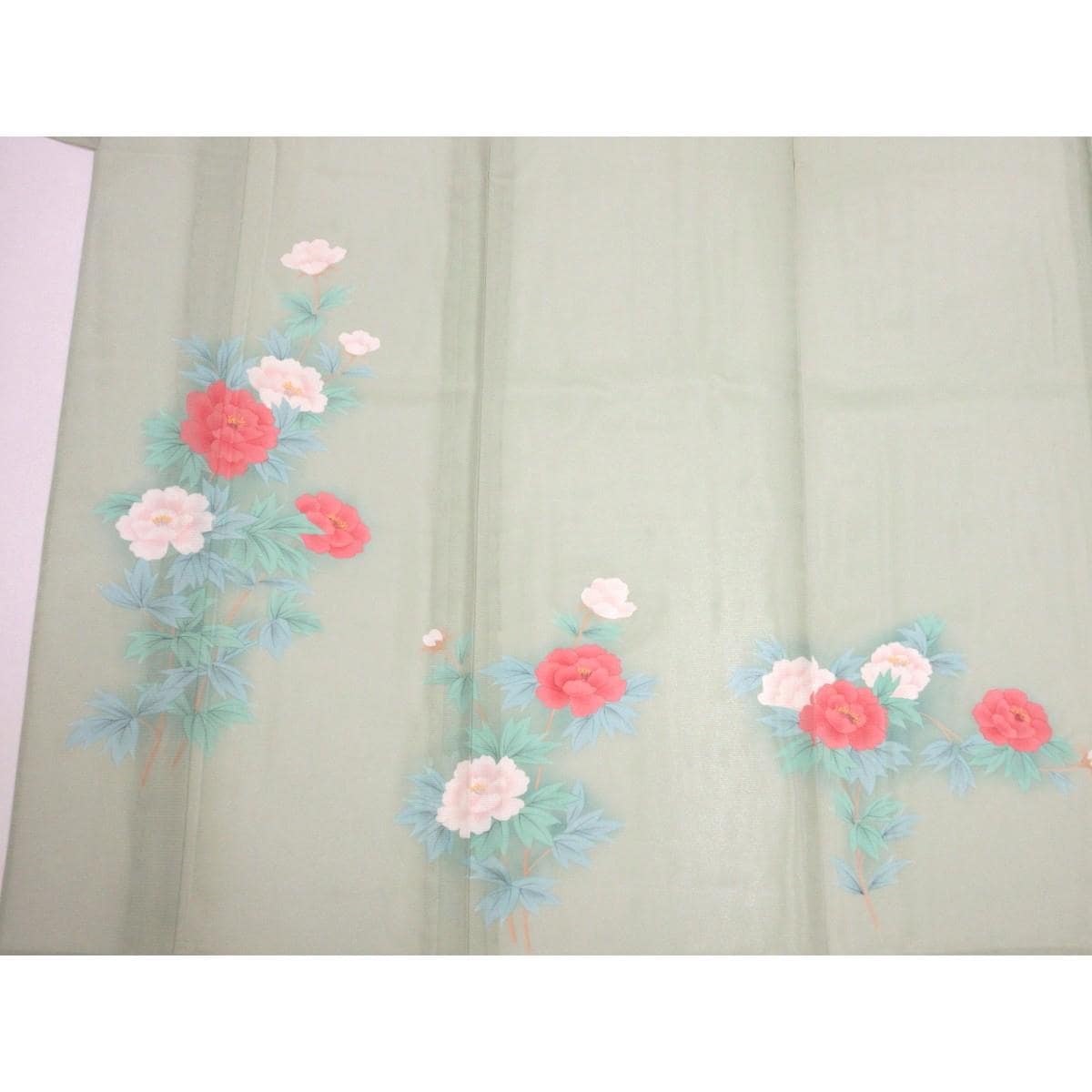 【未使用品】単衣　駒絽訪問着　友禅加工
