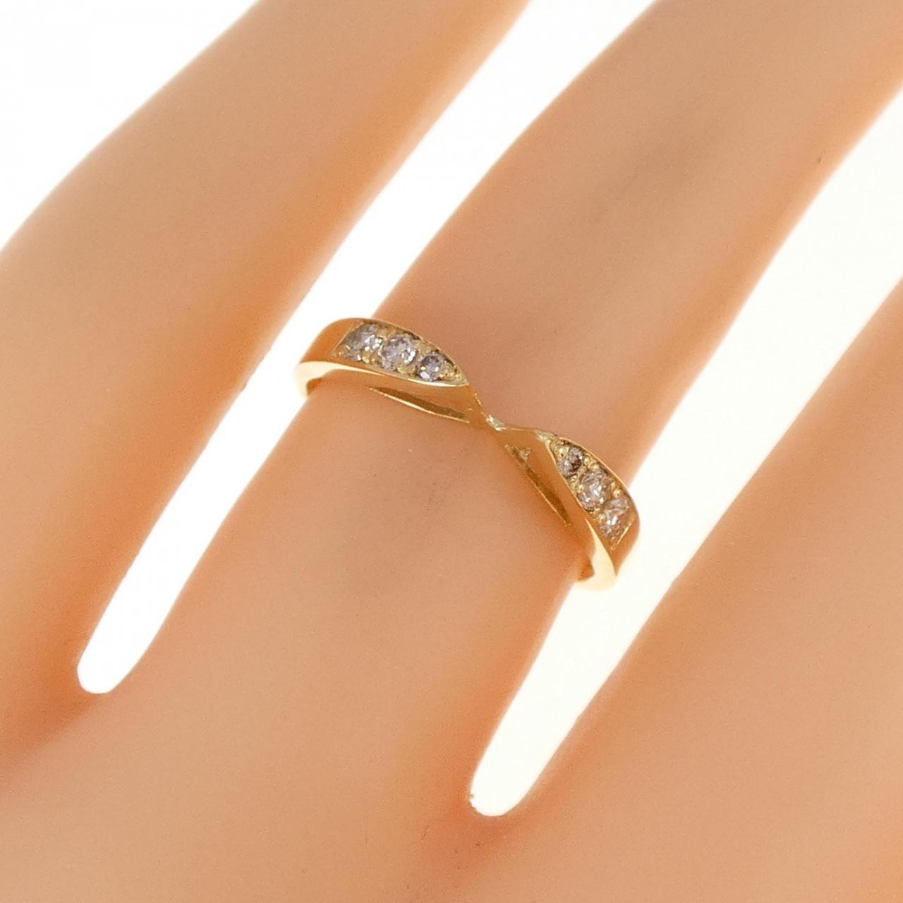K18YG ダイヤモンド リング 0.066CT