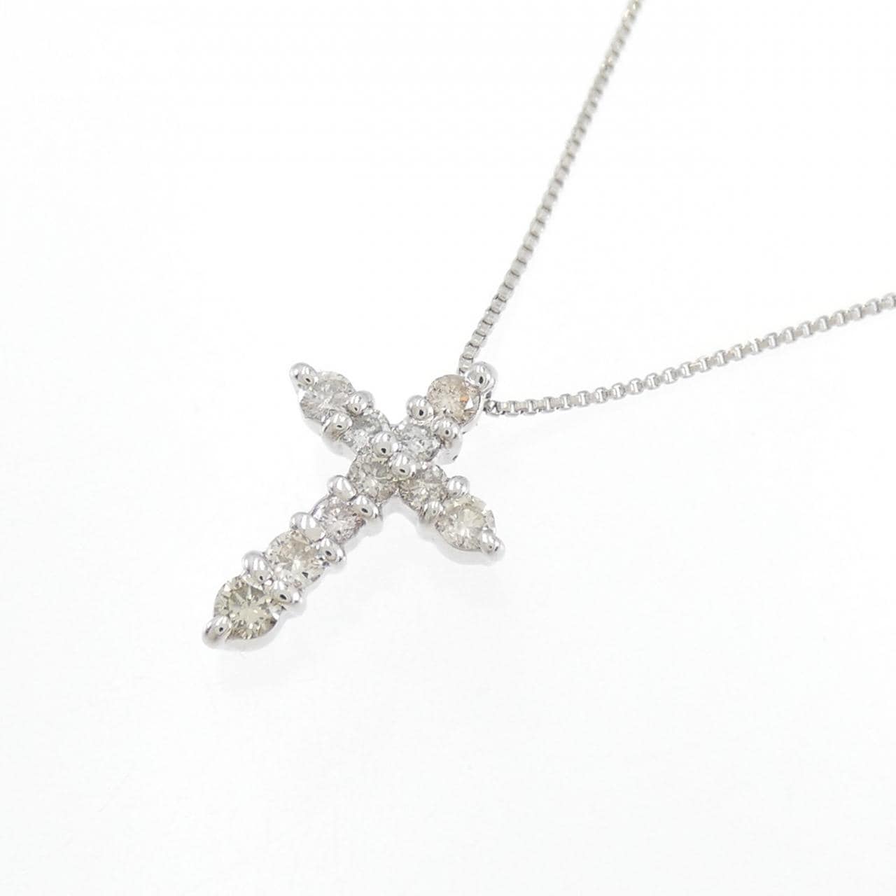 PT900/PT850 クロス ダイヤモンド ネックレス 0.20CT