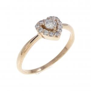 K18PG ハート ダイヤモンド リング 0.131CT