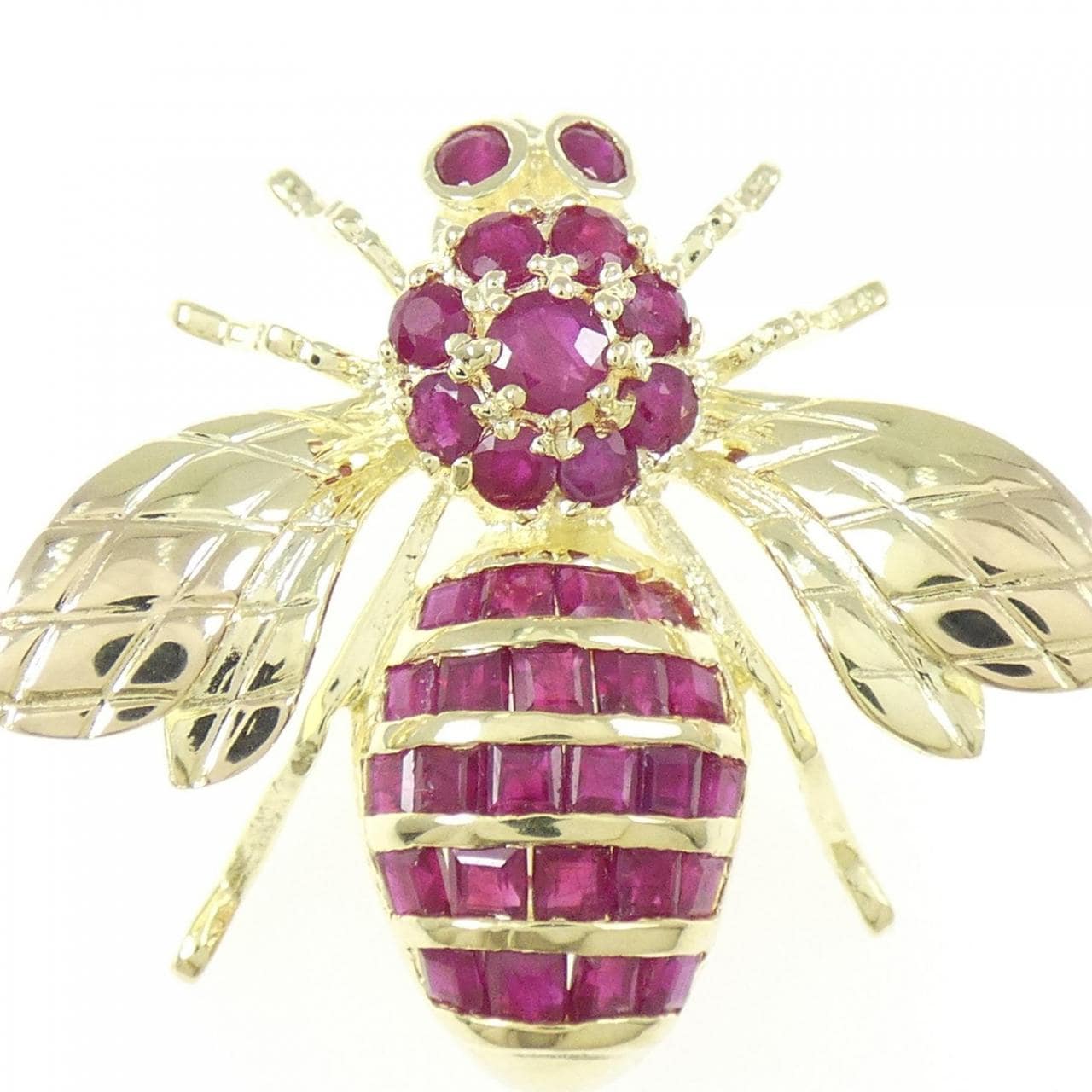 585YG ルビー ブローチ