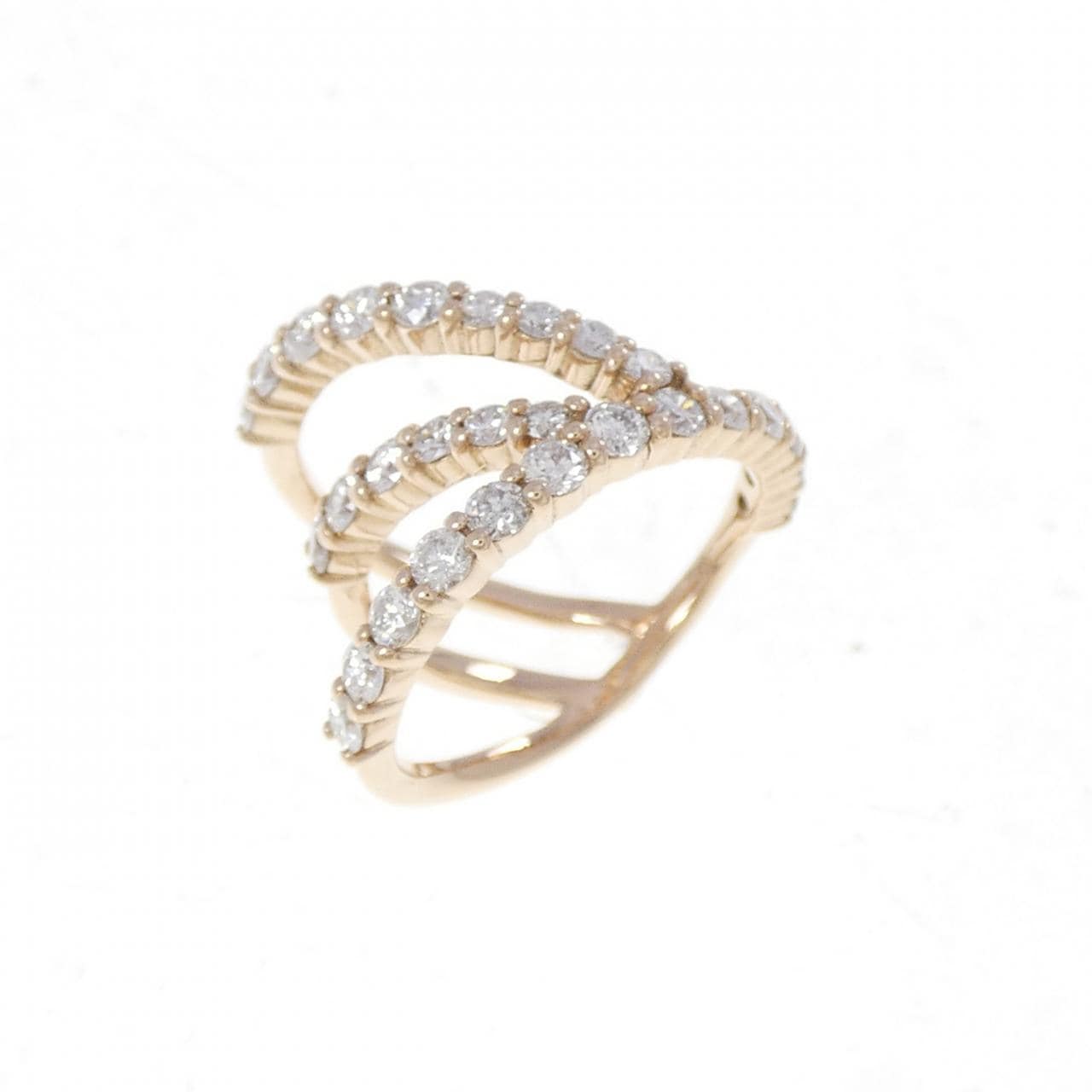 K18PG ダイヤモンド ピンキーリング 0.85CT