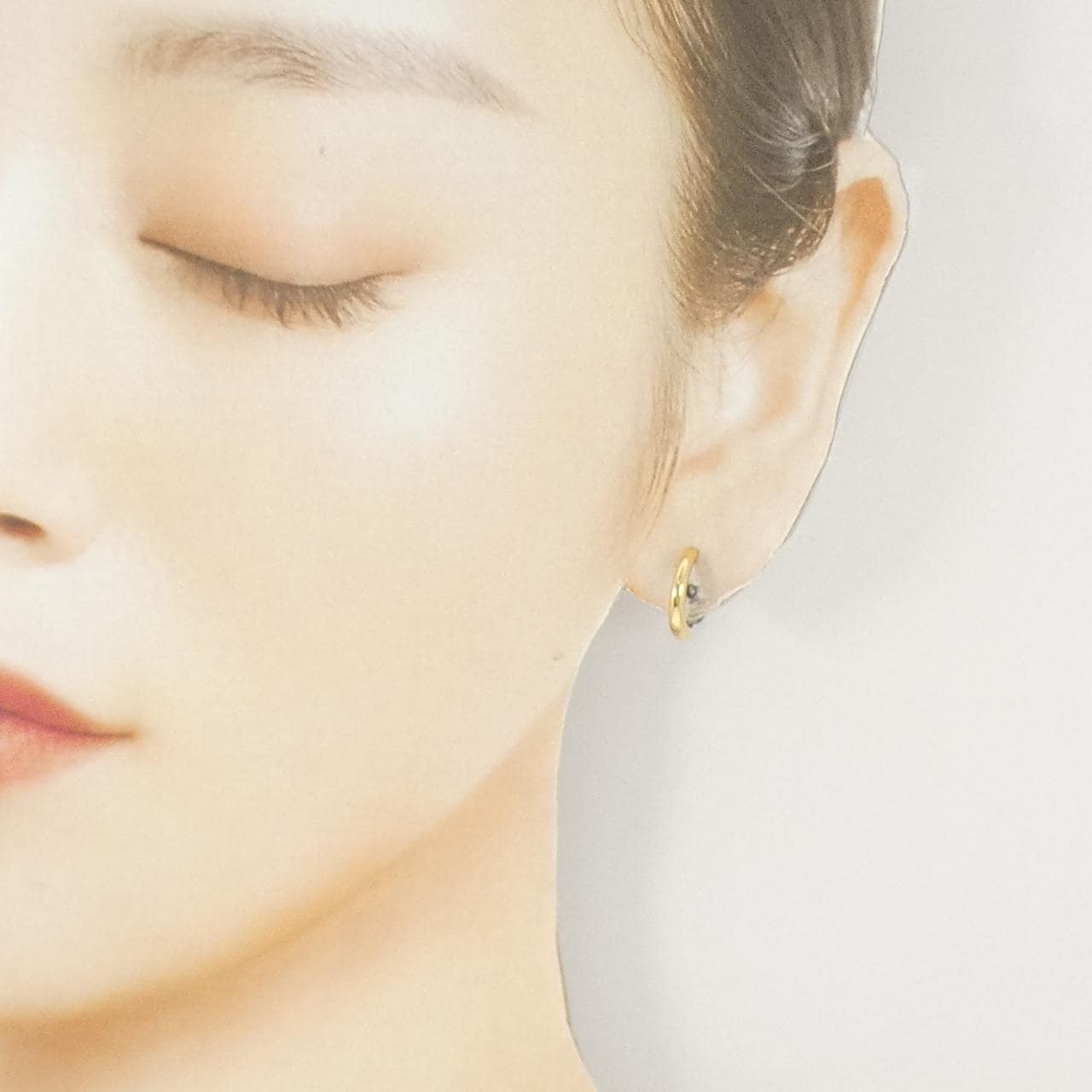 K18YG/K14WG イヤリング 片耳