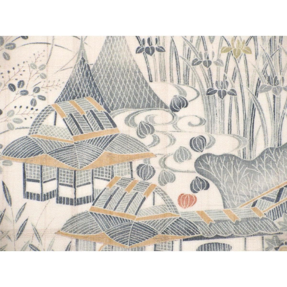 単衣　生紬　一方付【しょうざん】