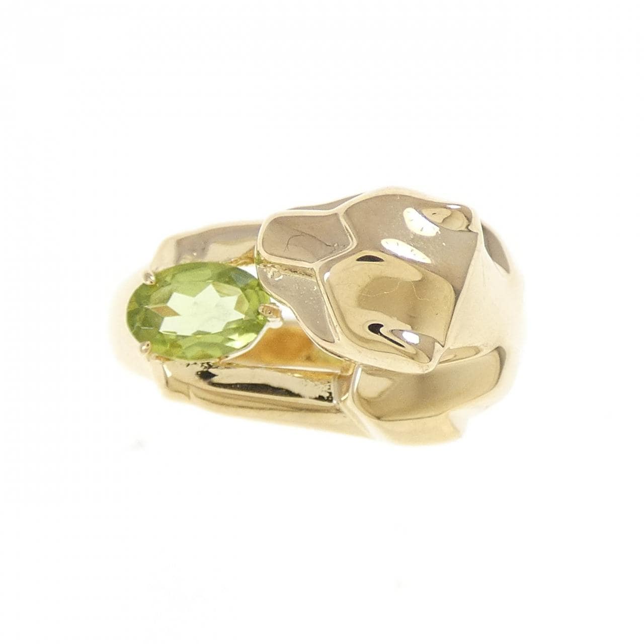 K18YG ペリドット リング