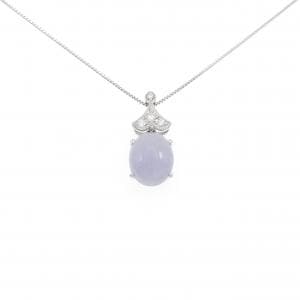 PT900/K18YG/PT850 ラベンダーヒスイ ネックレス 6.59CT