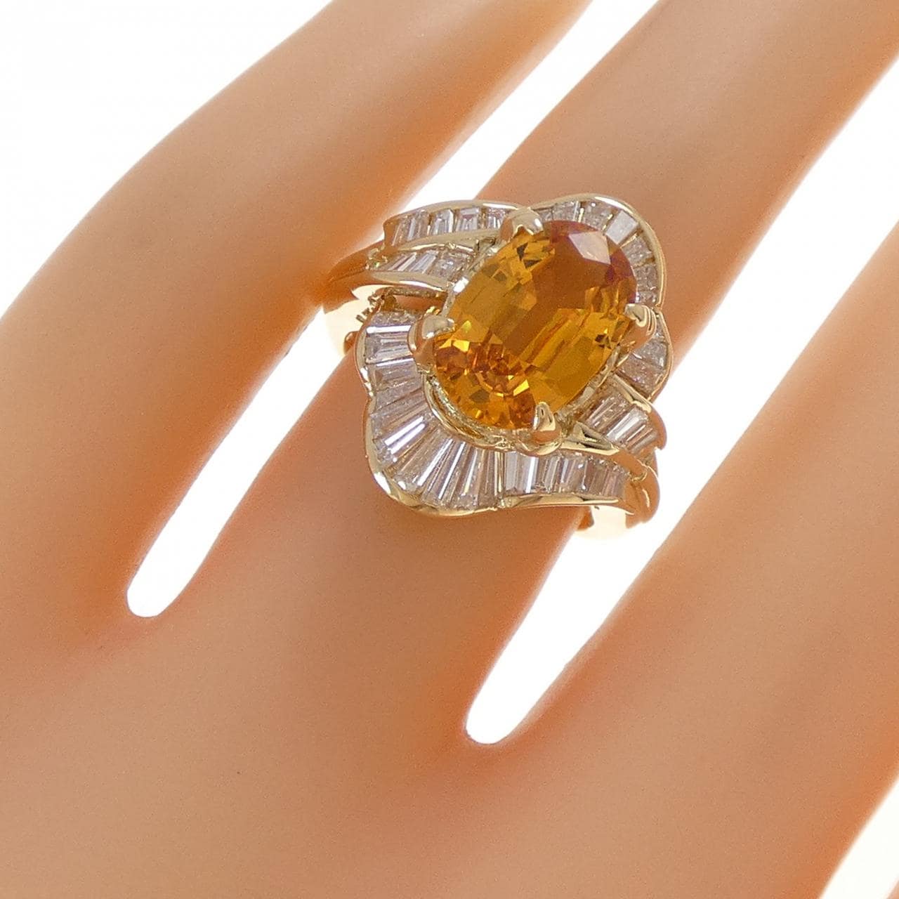 K18YG サファイヤ リング 2.73CT