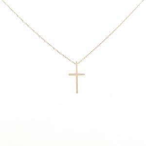 4゜C K10YG クロス ネックレス