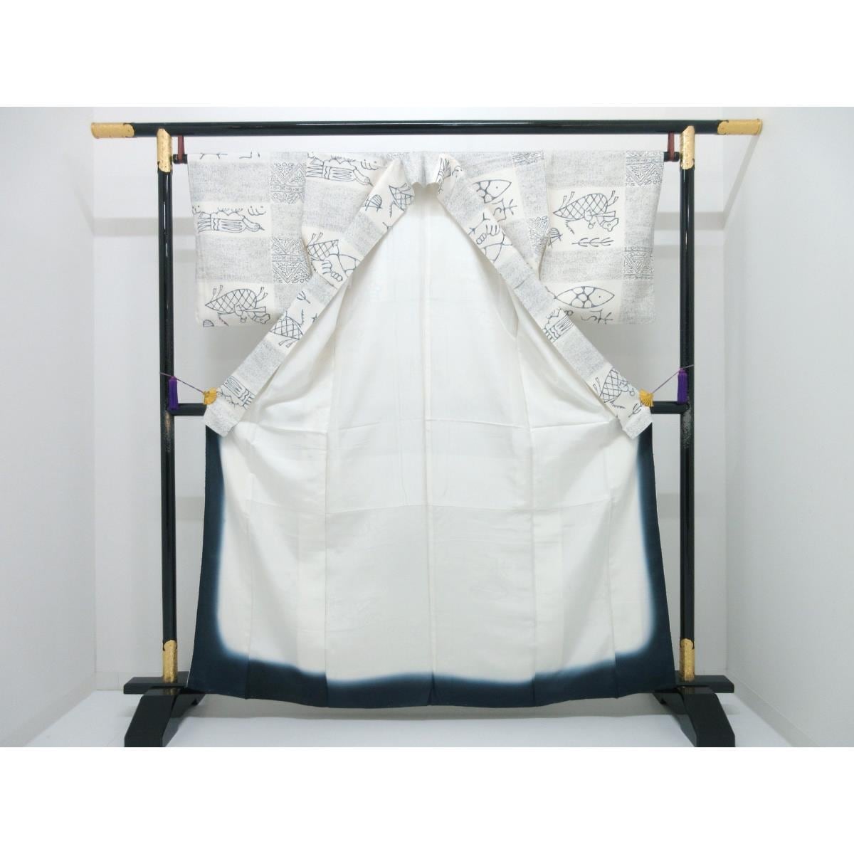 紬　染紬【小糸敏】