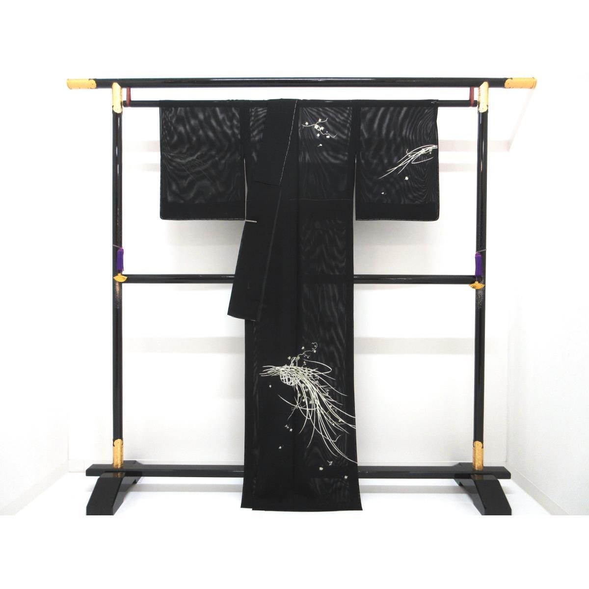 【未使用品】単衣　駒絽訪問着　友禅銀彩加工