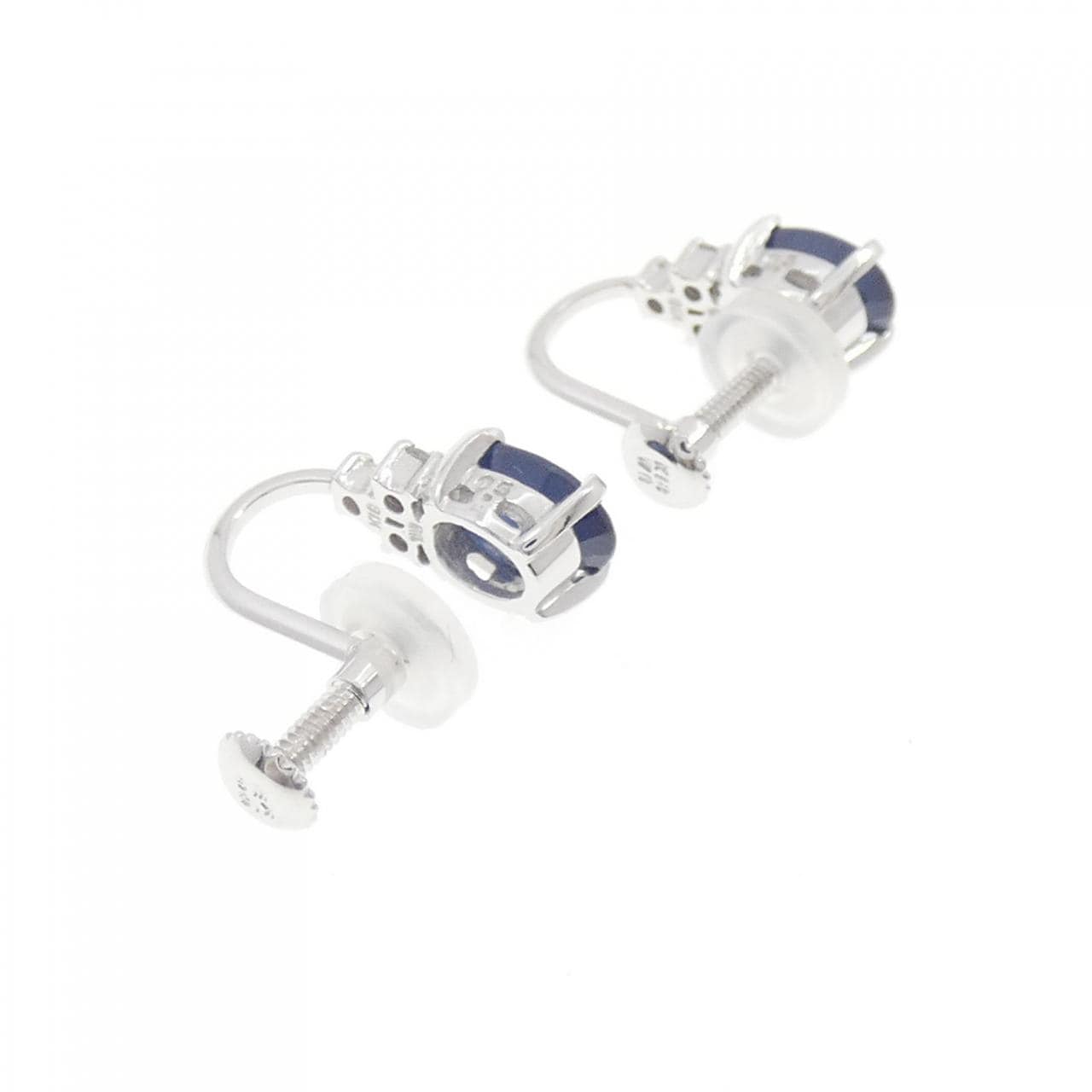 K18WG サファイヤ イヤリング 1.0CT