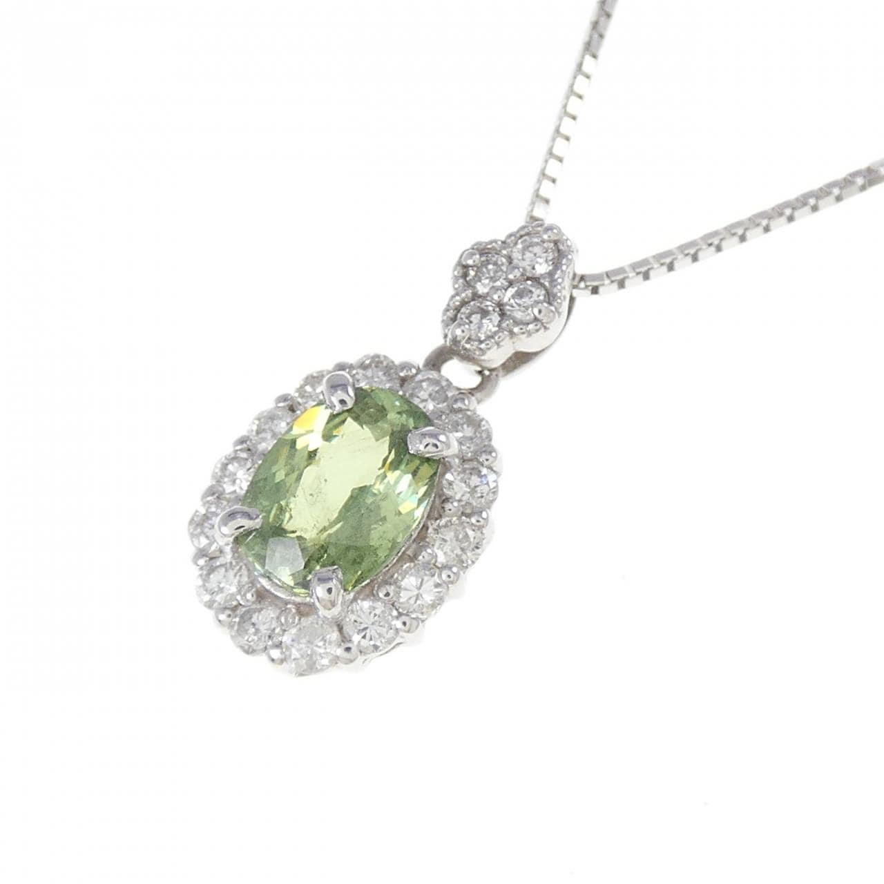 K18WG デマントイドガーネット ネックレス 0.76CT