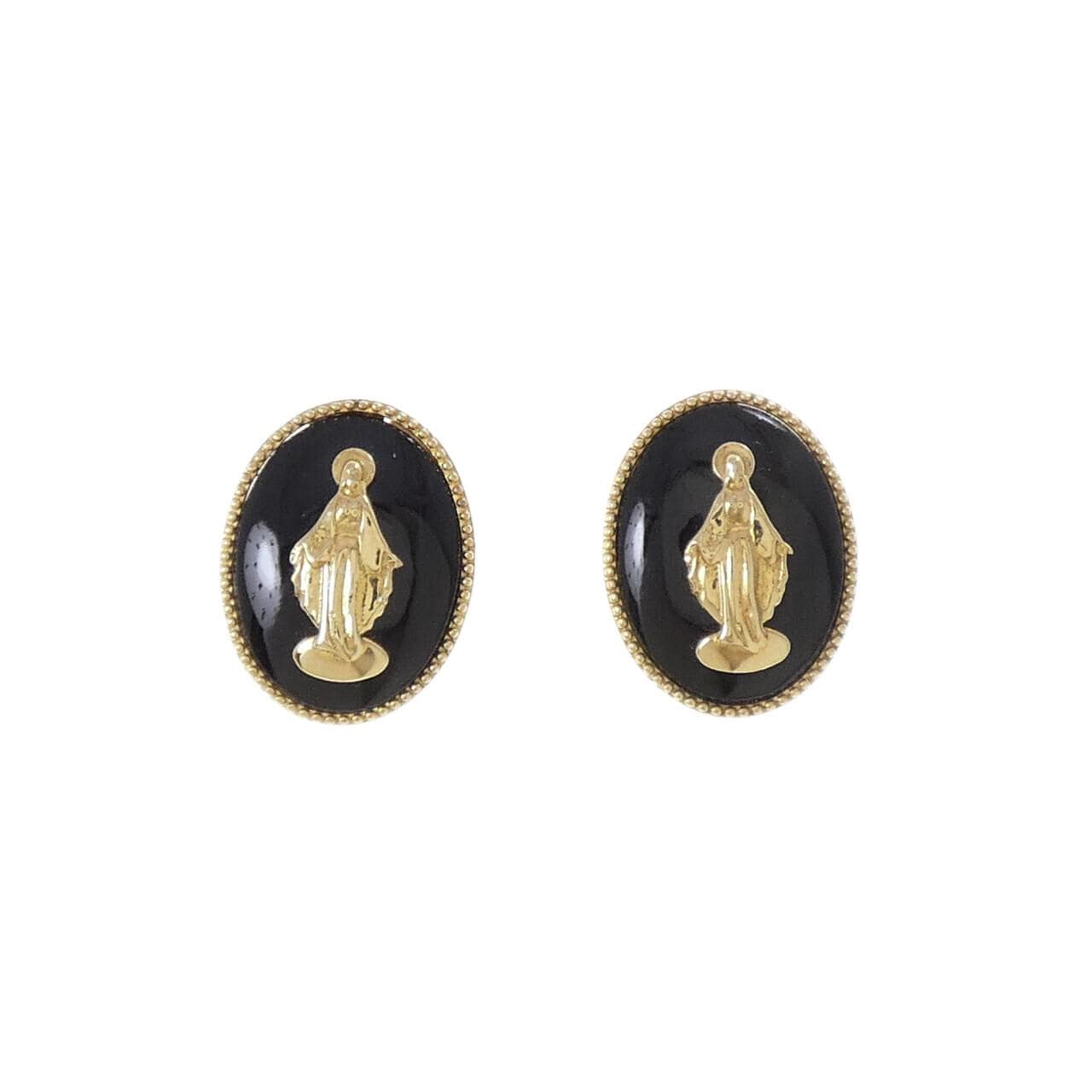 【新品】K18YG オニキス ピアス