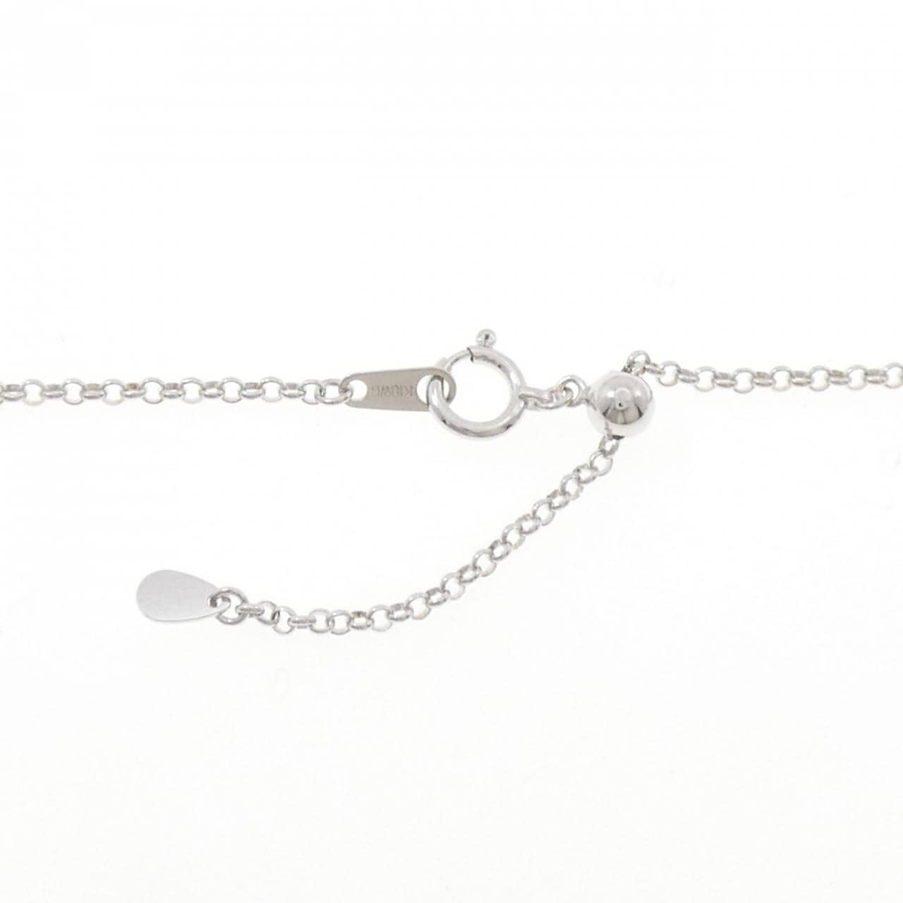 K18WG/K18BG フラワー サファイヤ ネックレス 1.40CT