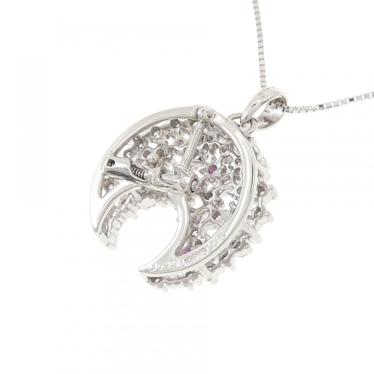 K18WG サファイヤ ネックレス 0.35CT